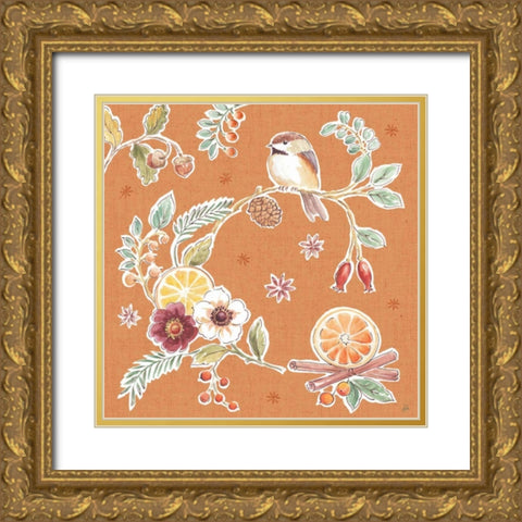 Winter Spice II Color Gold Ornate Wood Framed Art Print with Double Matting by Brissonnet, Daphne