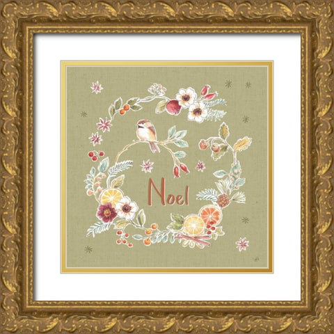 Winter Spice IV Color Gold Ornate Wood Framed Art Print with Double Matting by Brissonnet, Daphne