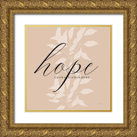 Hope Gold Ornate Wood Framed Art Print with Double Matting by Charro, Mercedes Lopez