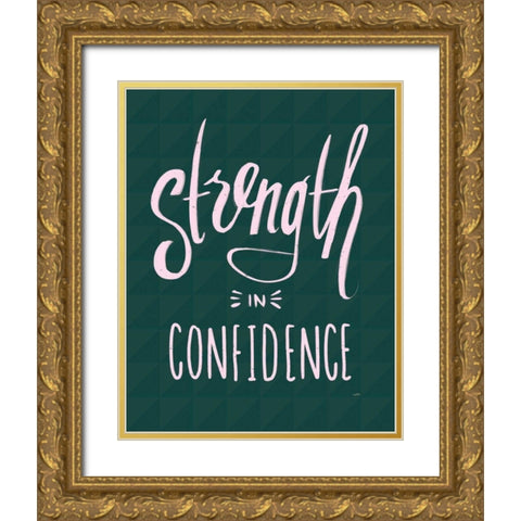 Strength I Gold Ornate Wood Framed Art Print with Double Matting by York, Leah