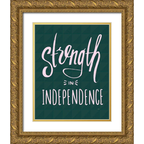 Strength II Gold Ornate Wood Framed Art Print with Double Matting by York, Leah