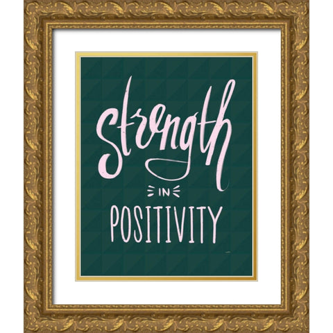Strength III Gold Ornate Wood Framed Art Print with Double Matting by York, Leah