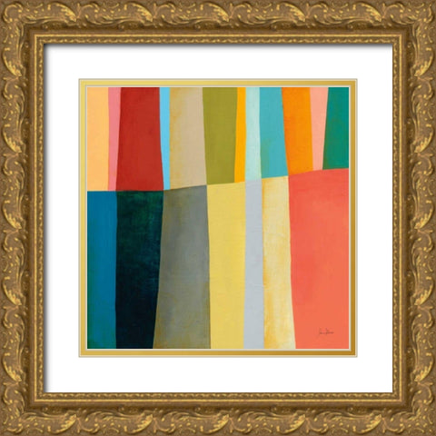 Stitched Together IV Gold Ornate Wood Framed Art Print with Double Matting by Davies, Jane