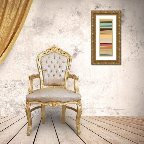 Sonoran Stripes I Gold Ornate Wood Framed Art Print with Double Matting by Davies, Jane