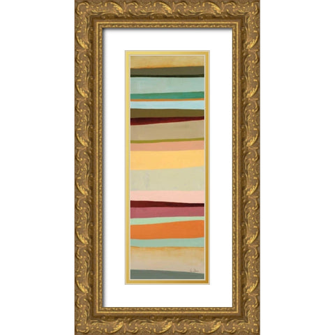 Sonoran Stripes I Gold Ornate Wood Framed Art Print with Double Matting by Davies, Jane