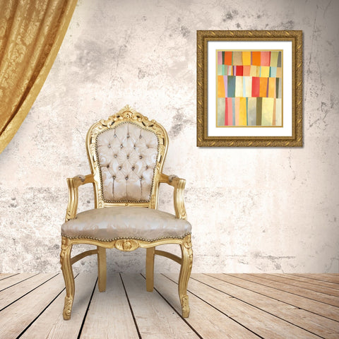 Sunshine Stripes I Gold Ornate Wood Framed Art Print with Double Matting by Davies, Jane