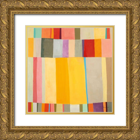 Sunshine Stripes II Gold Ornate Wood Framed Art Print with Double Matting by Davies, Jane