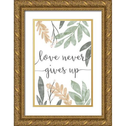 Sage Sayings III Neutral Gold Ornate Wood Framed Art Print with Double Matting by Thorns, Becky