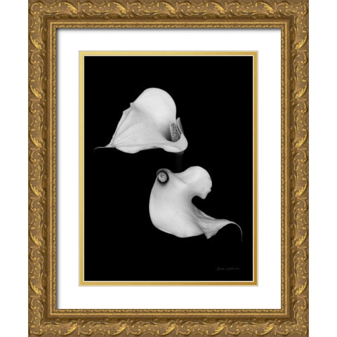 Elegant Calla II Gold Ornate Wood Framed Art Print with Double Matting by Catterall, Elise