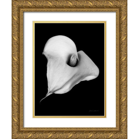 Elegant Calla III Gold Ornate Wood Framed Art Print with Double Matting by Catterall, Elise