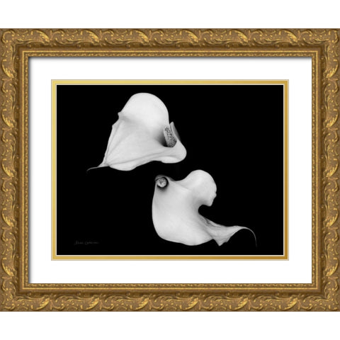 Elegant Calla IV Gold Ornate Wood Framed Art Print with Double Matting by Catterall, Elise