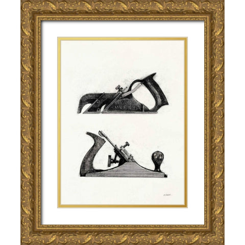 Planes with Color Crop Gold Ornate Wood Framed Art Print with Double Matting by Schick, Mike