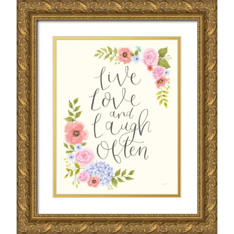 Cottage Nostalgia IV Gold Ornate Wood Framed Art Print with Double Matting by Jackson, Jenaya
