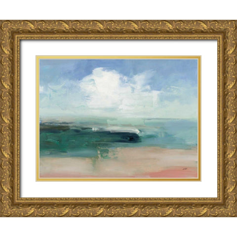 Big Clouds from the Shore Gold Ornate Wood Framed Art Print with Double Matting by Purinton, Julia