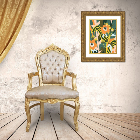 Childhood Gold Ornate Wood Framed Art Print with Double Matting by Gallagher, Megan