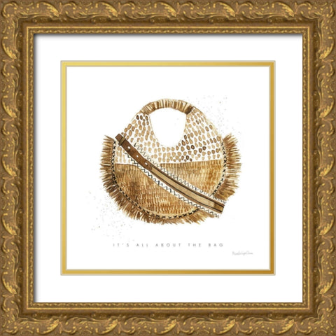 Beach Glam III Gold Ornate Wood Framed Art Print with Double Matting by Charro, Mercedes Lopez
