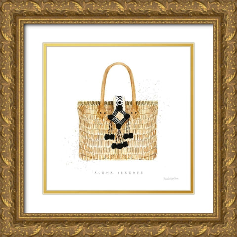 Beach Glam IV Gold Ornate Wood Framed Art Print with Double Matting by Charro, Mercedes Lopez