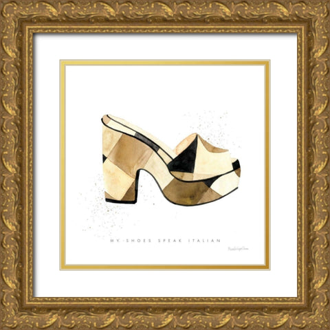 Beach Glam V Gold Ornate Wood Framed Art Print with Double Matting by Charro, Mercedes Lopez