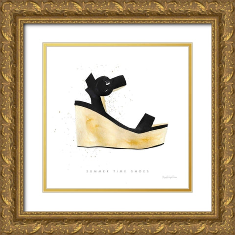 Beach Glam VII Gold Ornate Wood Framed Art Print with Double Matting by Charro, Mercedes Lopez