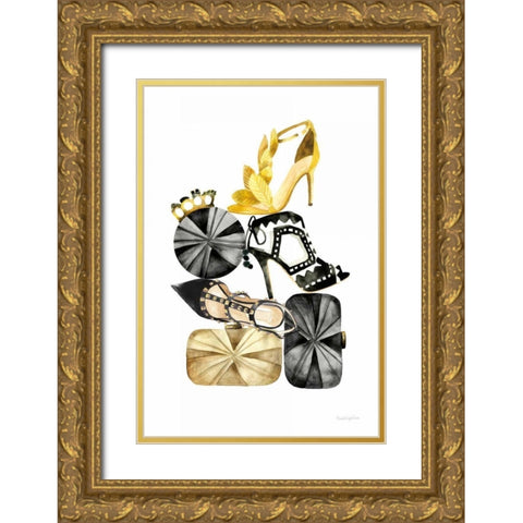 Glitz and Glam II Gold Ornate Wood Framed Art Print with Double Matting by Charro, Mercedes Lopez