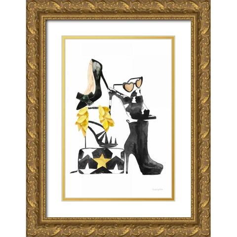 Glitz and Glam III Gold Ornate Wood Framed Art Print with Double Matting by Charro, Mercedes Lopez
