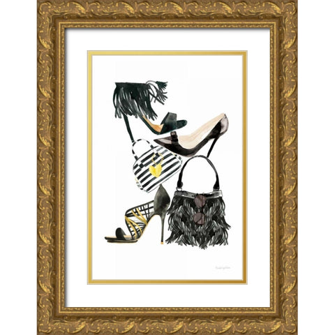 Glitz and Glam IV Gold Ornate Wood Framed Art Print with Double Matting by Charro, Mercedes Lopez