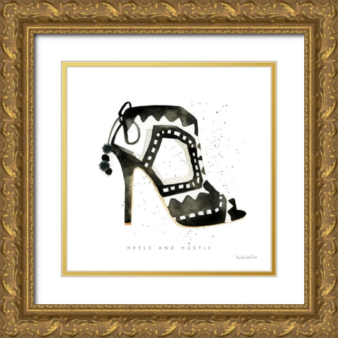 Glitz and Glam V Gold Ornate Wood Framed Art Print with Double Matting by Charro, Mercedes Lopez