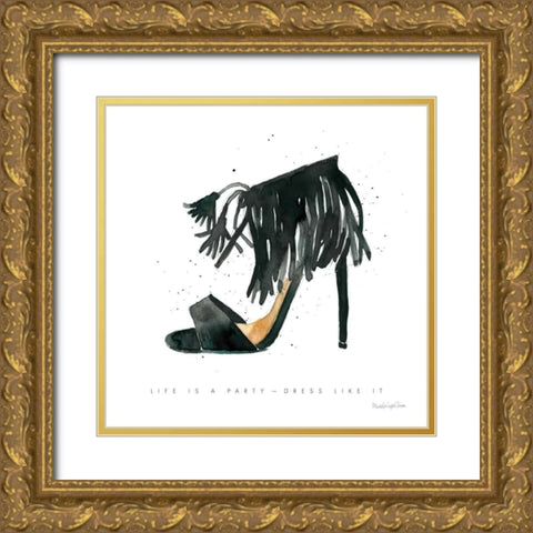 Glitz and Glam VIII Gold Ornate Wood Framed Art Print with Double Matting by Charro, Mercedes Lopez