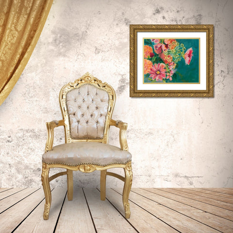 June in Bloom Gold Ornate Wood Framed Art Print with Double Matting by Schlabach, Sue