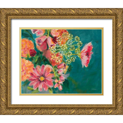 June in Bloom Gold Ornate Wood Framed Art Print with Double Matting by Schlabach, Sue