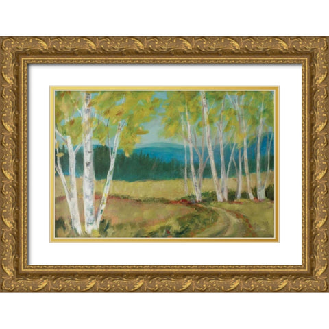 Birch Road Gold Ornate Wood Framed Art Print with Double Matting by Schlabach, Sue