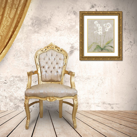 Orchid Light Gold Ornate Wood Framed Art Print with Double Matting by Blum, Cheri