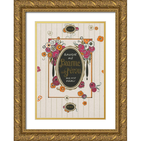 Art Nouveau I Gold Ornate Wood Framed Art Print with Double Matting by Wild Apple Portfolio