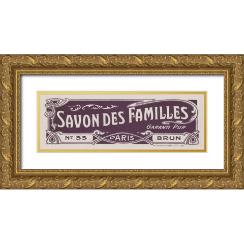 Art Nouveau II Gold Ornate Wood Framed Art Print with Double Matting by Wild Apple Portfolio