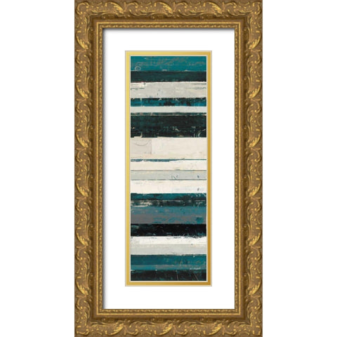 Blue Zephyr IV Gold Ornate Wood Framed Art Print with Double Matting by Schick, Mike
