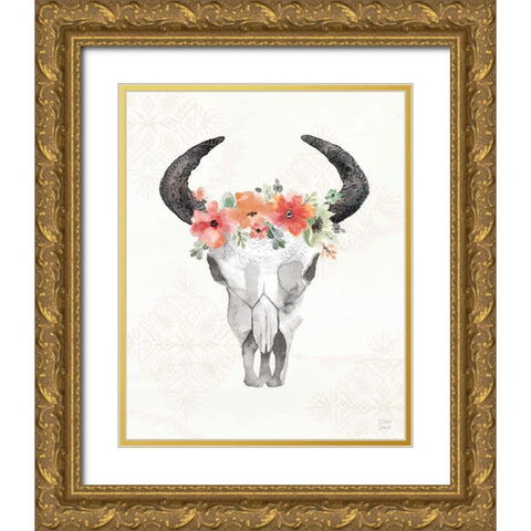 Sweet Southwest XVI No Words Gold Ornate Wood Framed Art Print with Double Matting by June, Dina