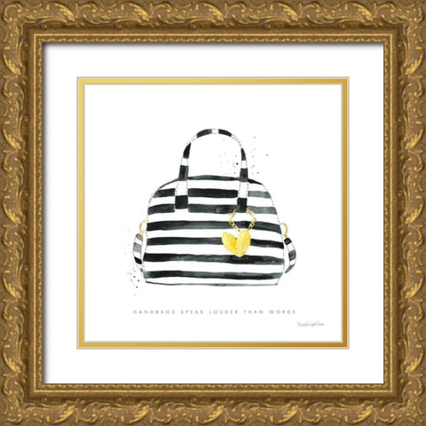 Glitz and Glam IX Gold Ornate Wood Framed Art Print with Double Matting by Charro, Mercedes Lopez