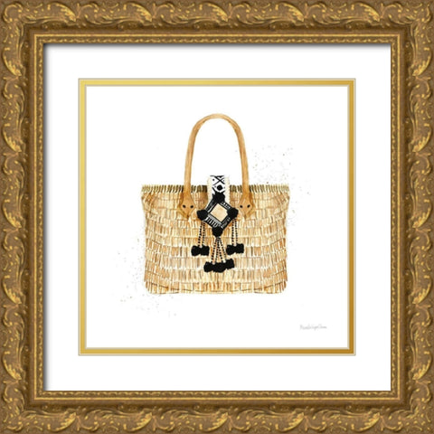 Beach Glam IV No Words Gold Ornate Wood Framed Art Print with Double Matting by Charro, Mercedes Lopez