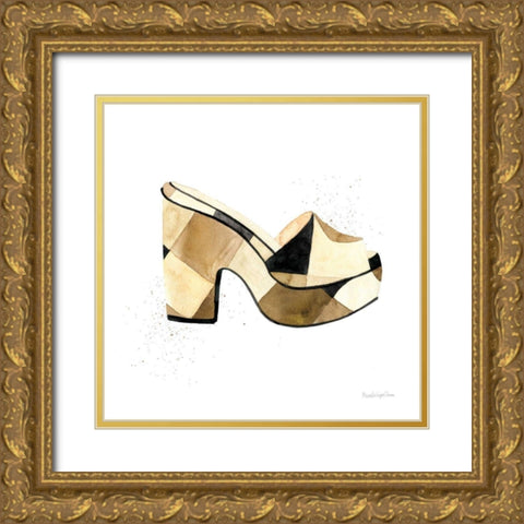 Beach Glam V No Words Gold Ornate Wood Framed Art Print with Double Matting by Charro, Mercedes Lopez