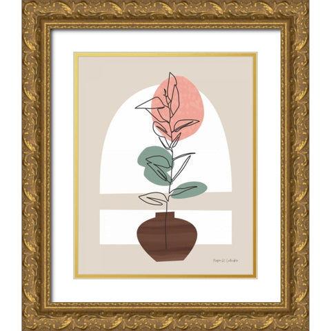 Potted Beauty II Gold Ornate Wood Framed Art Print with Double Matting by Gallagher, Megan