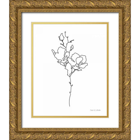 Potted Beauty III Gold Ornate Wood Framed Art Print with Double Matting by Gallagher, Megan