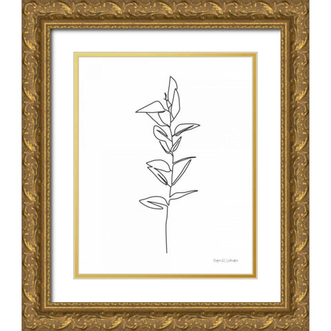 Potted Beauty IV Gold Ornate Wood Framed Art Print with Double Matting by Gallagher, Megan