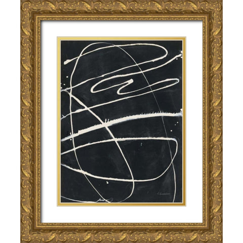 Fortitude II Gold Ornate Wood Framed Art Print with Double Matting by Hristova, Albena