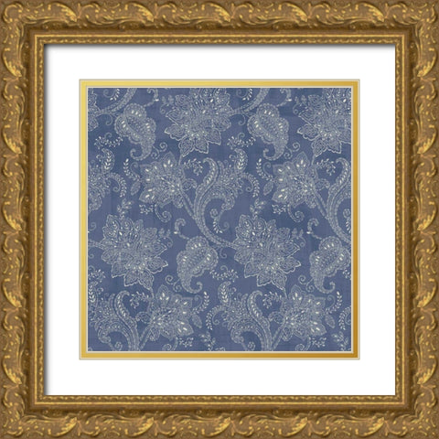 Ornamental Paisley Pattern I Gold Ornate Wood Framed Art Print with Double Matting by Wild Apple Portfolio