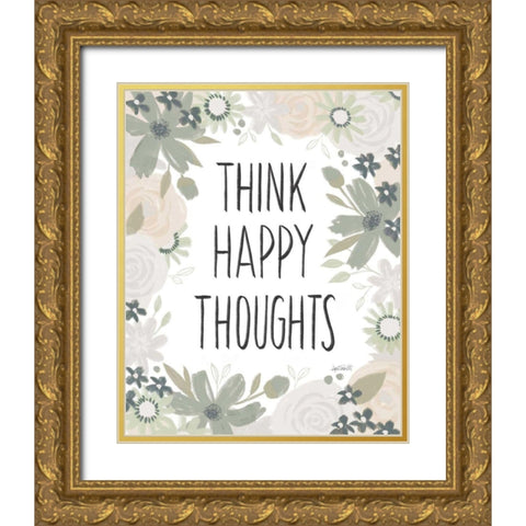 Happy Thoughts IV Gold Ornate Wood Framed Art Print with Double Matting by Tavoletti, Anne