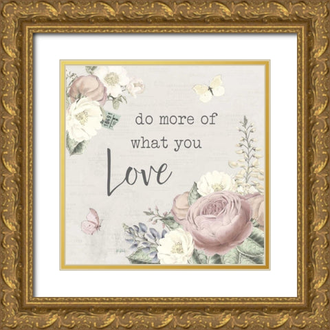Garden District III Neutral Gold Ornate Wood Framed Art Print with Double Matting by Pertiet, Katie
