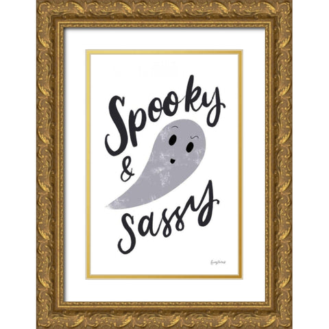 Sophisticated Spooky IB Gold Ornate Wood Framed Art Print with Double Matting by Thorns, Becky