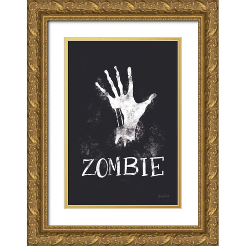 Sophisticated Spooky X Gold Ornate Wood Framed Art Print with Double Matting by Thorns, Becky