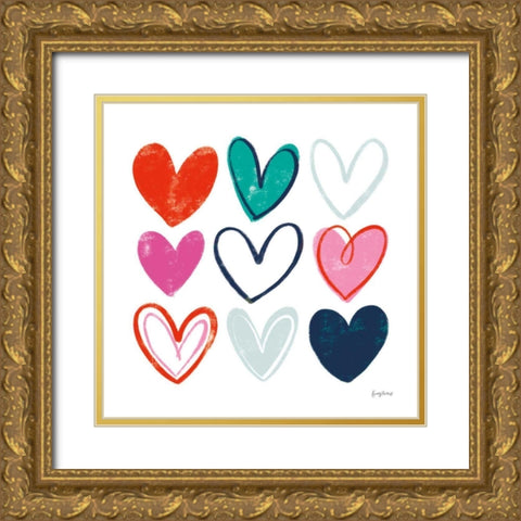 Love Letters VI Gold Ornate Wood Framed Art Print with Double Matting by Thorns, Becky