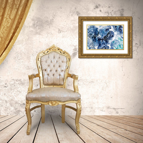 Tidal Reflection Crop Gold Ornate Wood Framed Art Print with Double Matting by Vassileva, Silvia